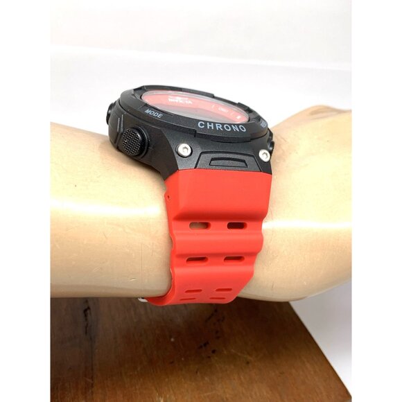 Invicta Men's Watch 47528 Racing Quartz Digital Black Red Resin Strap 52mm - Picture 12 of 14